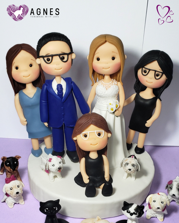 Novios Personalizados Familia y Mascotas